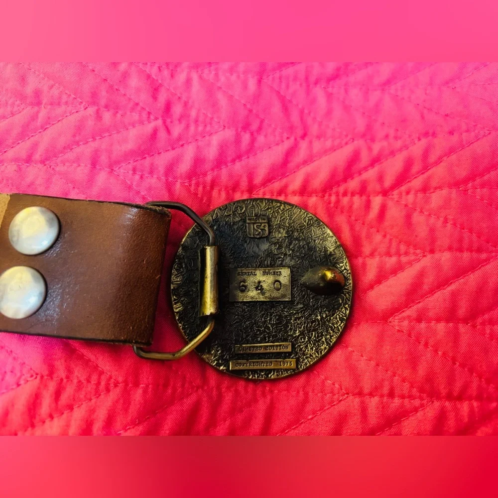 BMW LIMITED EDITION VINTAGE BROWN LEATHER BELT